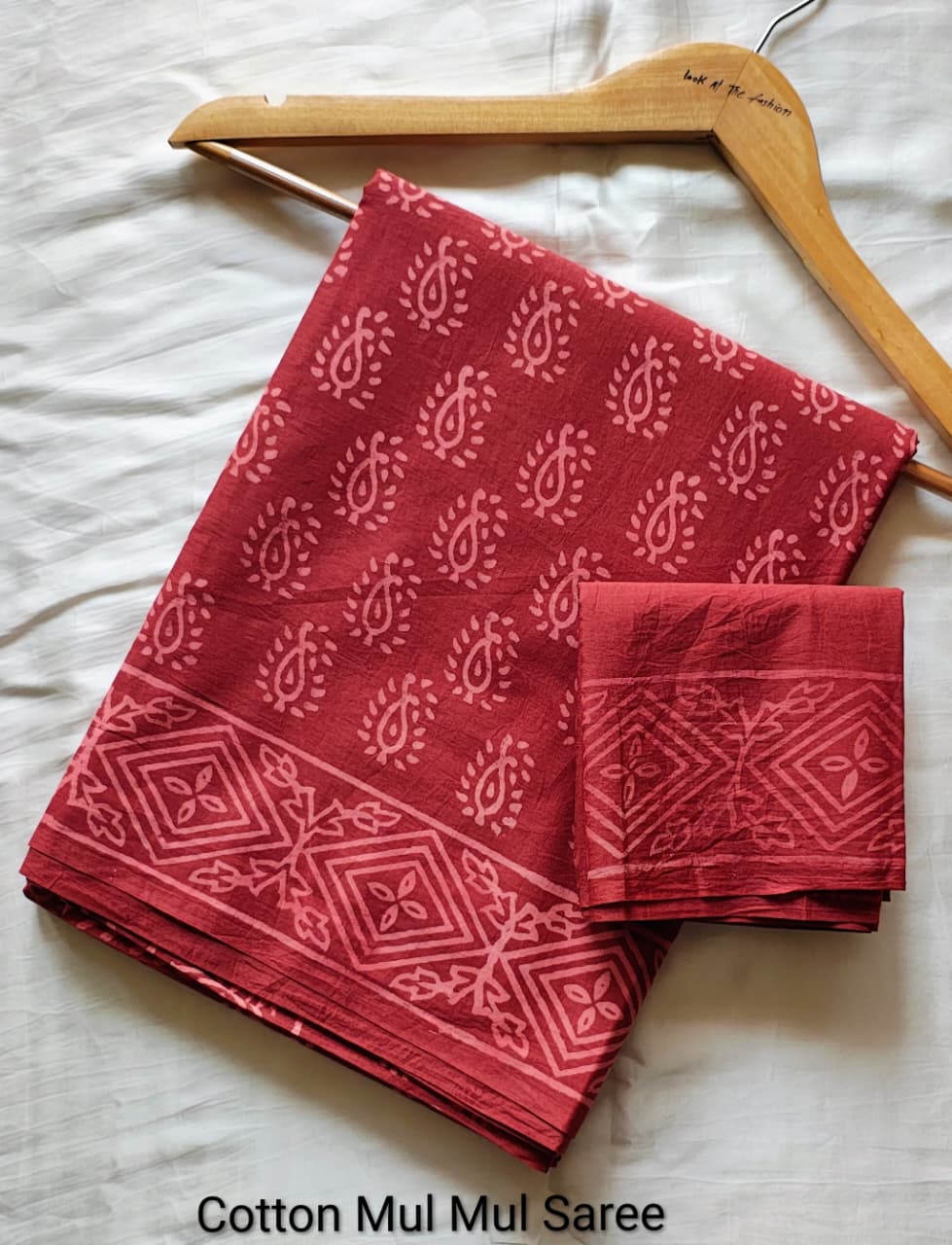 Pre-Order Bagru handBlock Print Cotton mulmul Sarees With Running Blouse