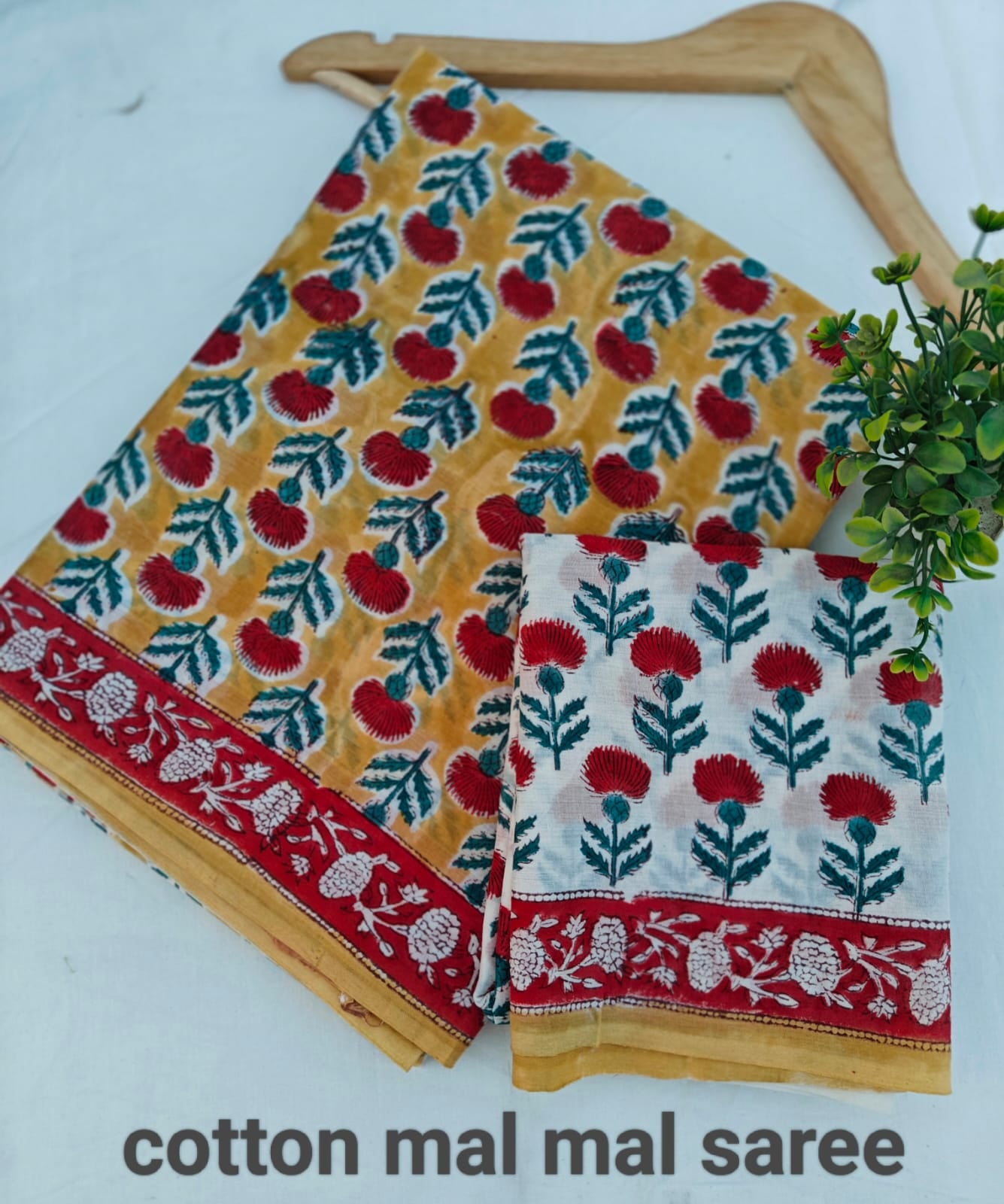Pre-Order Bagru handBlock Print Cotton mulmul Sarees With Running Blouse