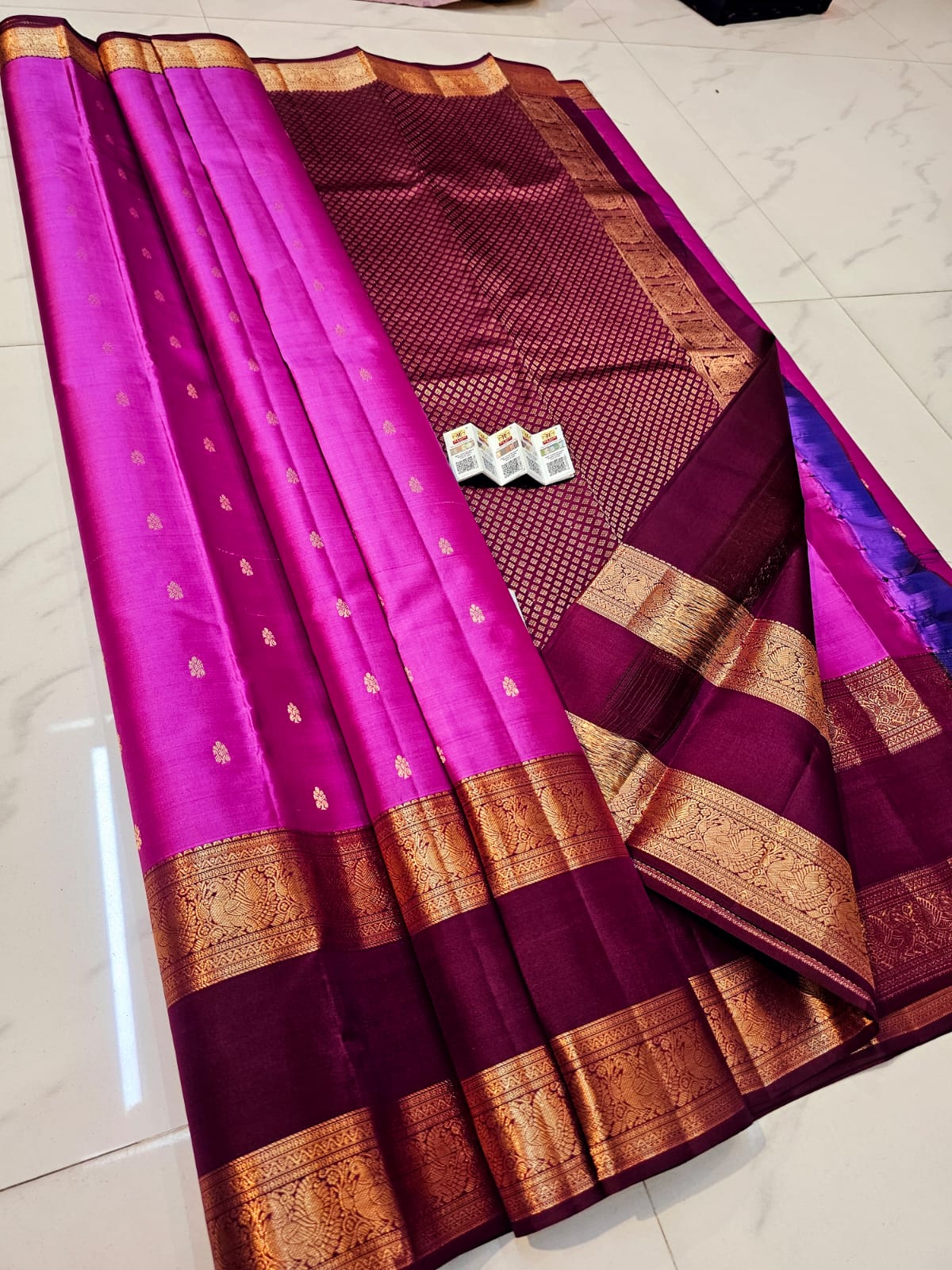 Pre order pure kanchipuram fancy gap border silk sarees : DM screenshot or link to check availability & book