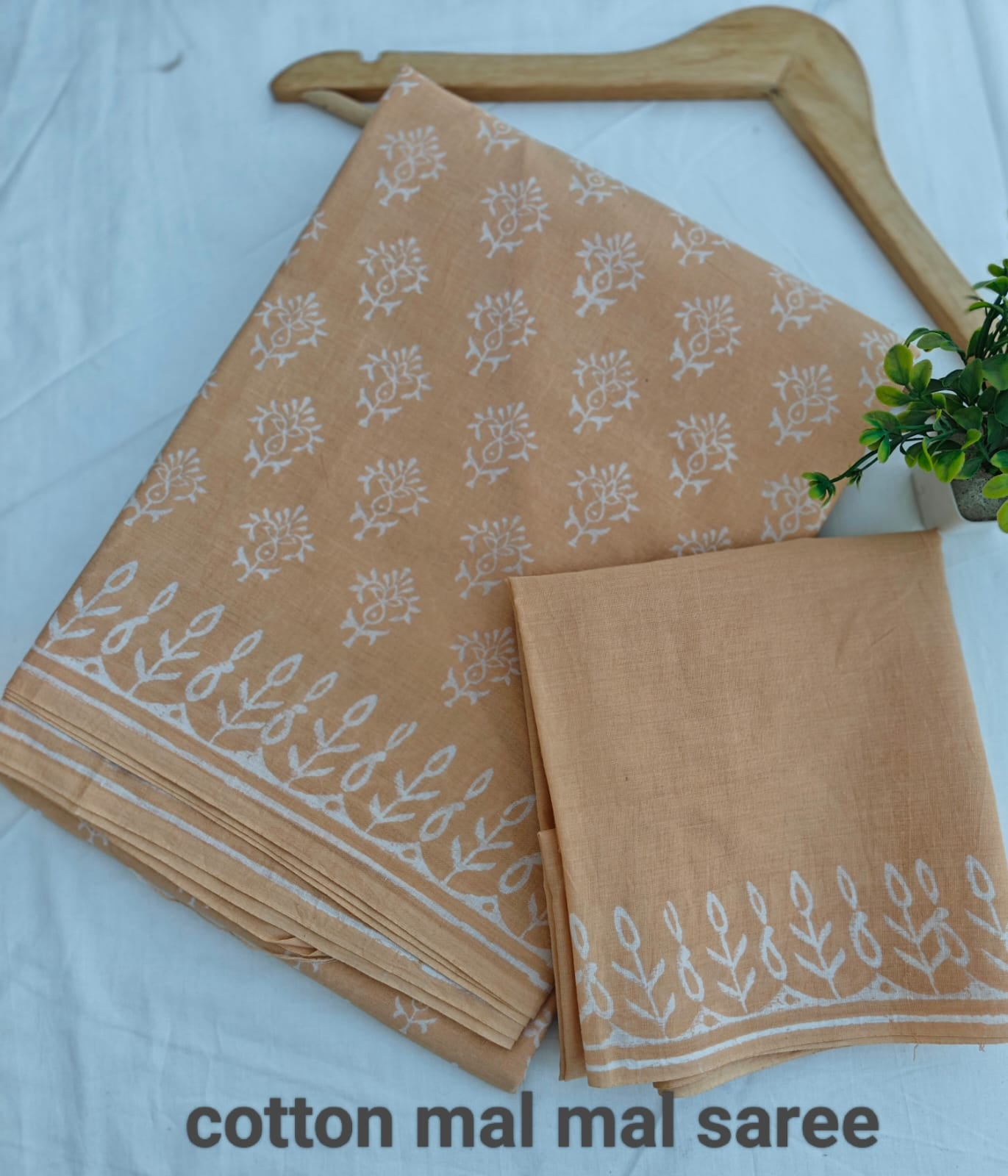 Pre-Order Bagru handBlock Print Cotton mulmul Sarees With Running Blouse