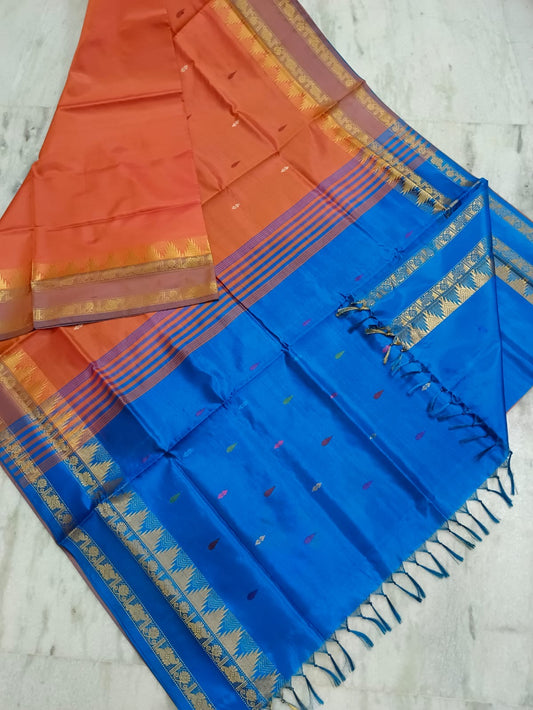 Vegan Banana Pith Silk Saree with running blouse