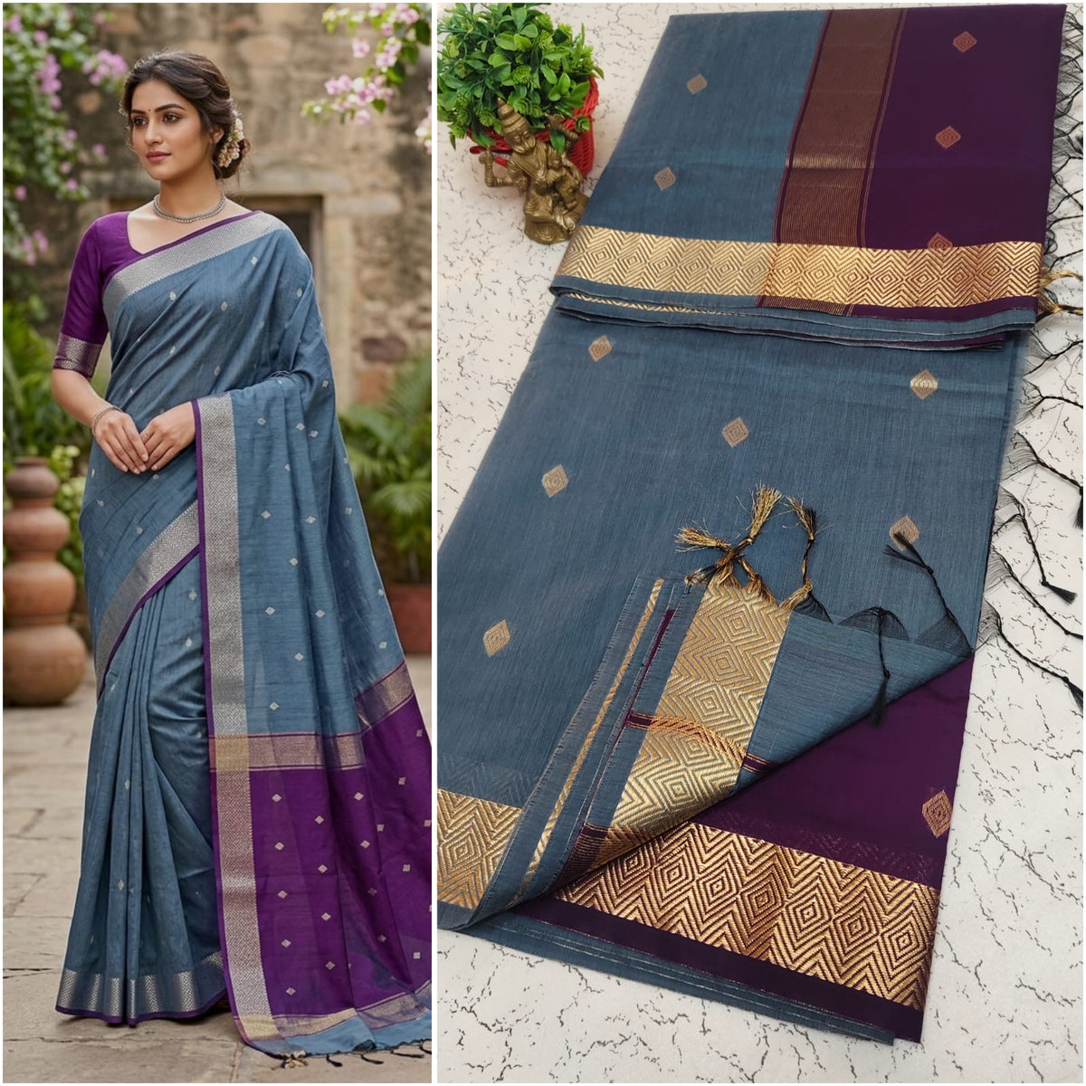 Nayan inspired Silk Cotton saree Model kalyani cotton sarees
