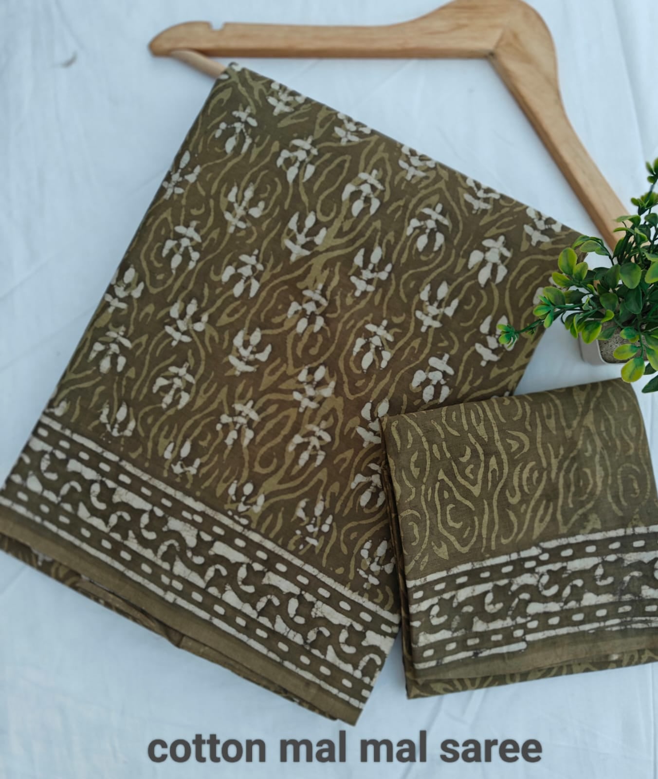 Pre-Order Bagru handBlock Print Cotton mulmul Sarees With Running Blouse