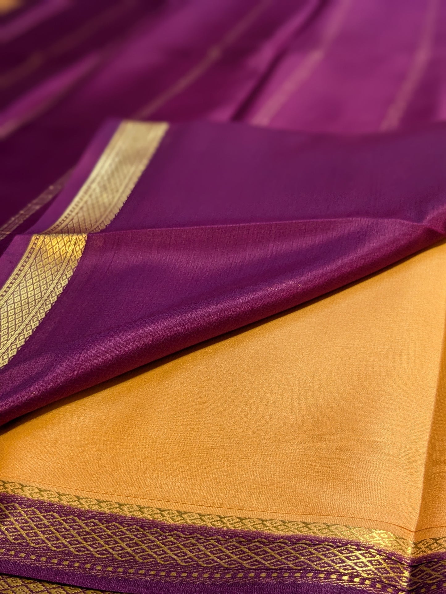 Pure Mysore silk saree 65 gm thickness