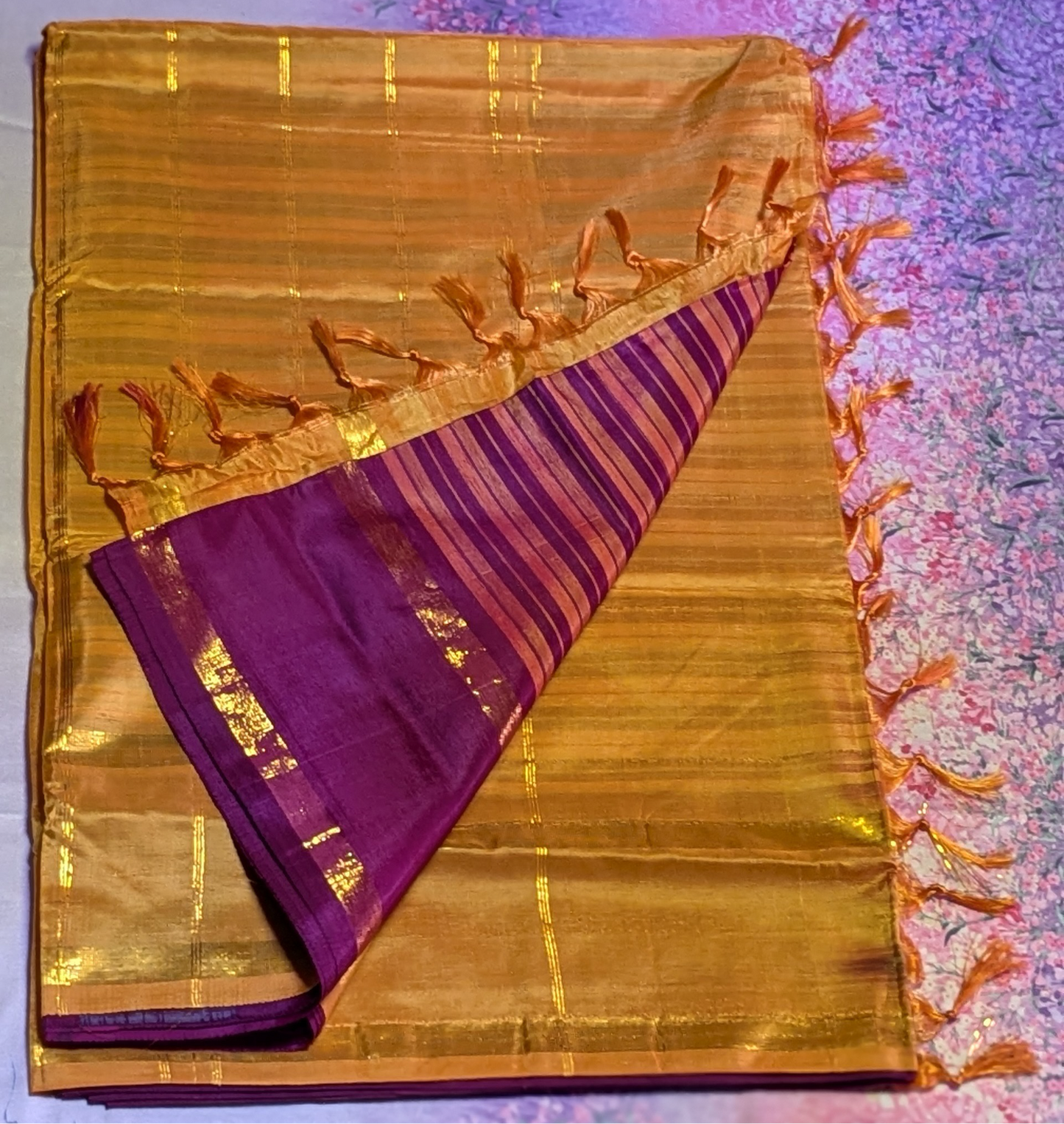 Beautiful 10 yards madisar vaazhaipattu saree without blouse