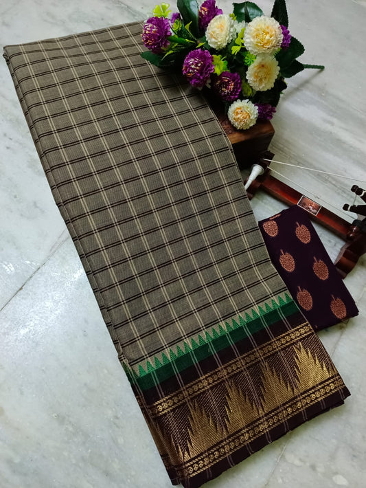 New collection: Pure Chettinad cotton saree without blouse