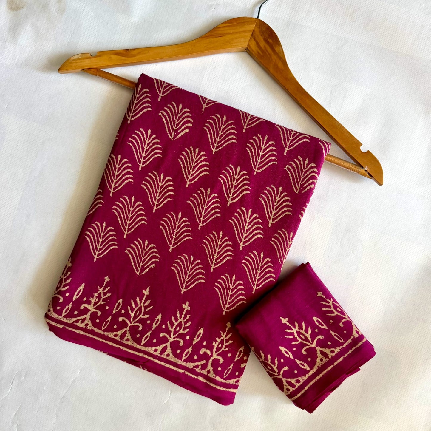 Pre-Order Bagru handBlock Print Cotton mulmul Sarees With Running Blouse
