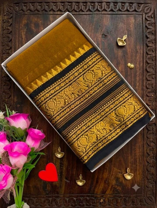 Most trending Traditional Kanchi Cotton Sarees 120 counts pure chettinadu cotton