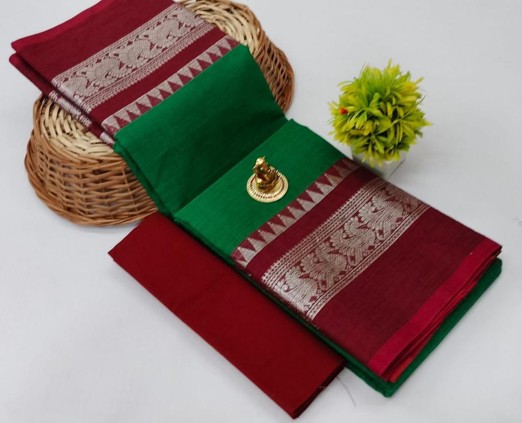 New collection: Pure Chettinad cotton saree without blouse