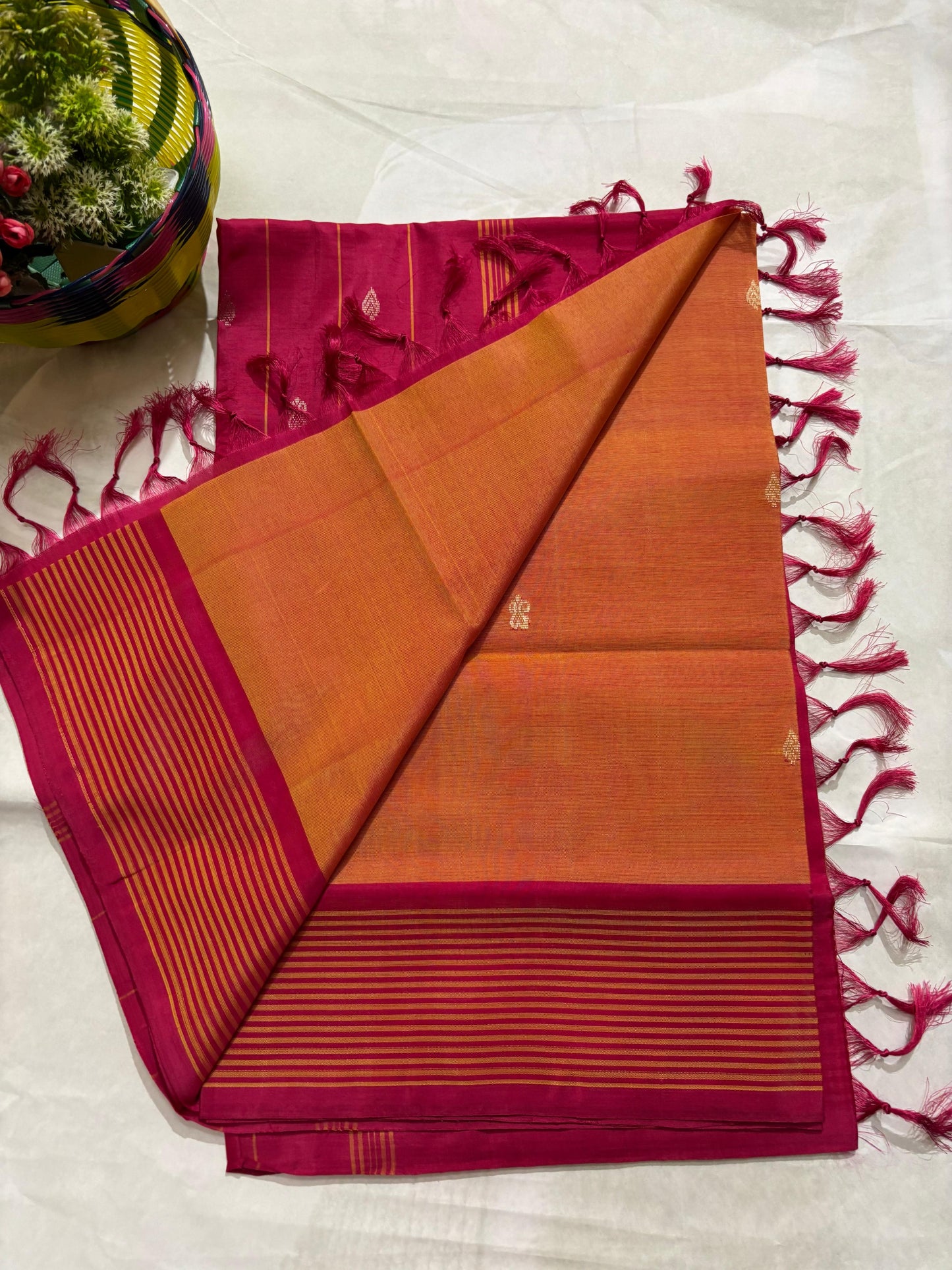 Vegan Banana Pith Silk Saree without blouse