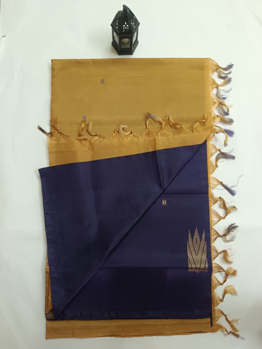 Beautiful vaazhainaarpattu vegan silk saree without blouse