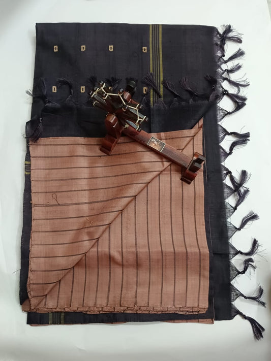 Pretty vaazhainaarpattu vegan silk saree without blouse