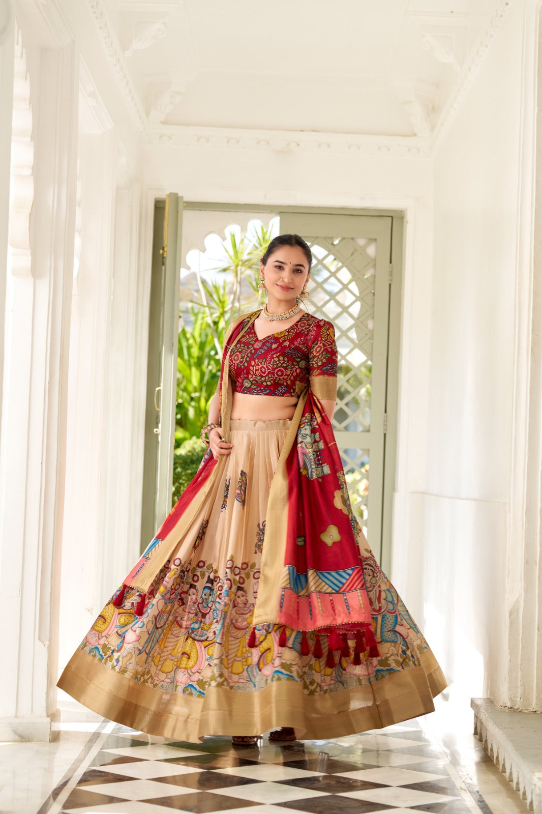 MRUDULA catalogue Fancy Semi stitched Kalamkari Lehenga Set - New arrival ready for dispatch