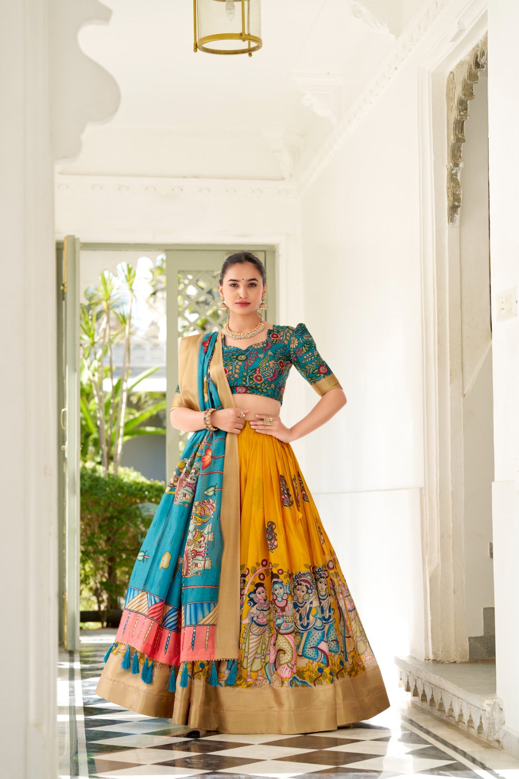 MRUDULA catalogue Fancy Semi stitched Kalamkari Lehenga Set - New arrival ready for dispatch