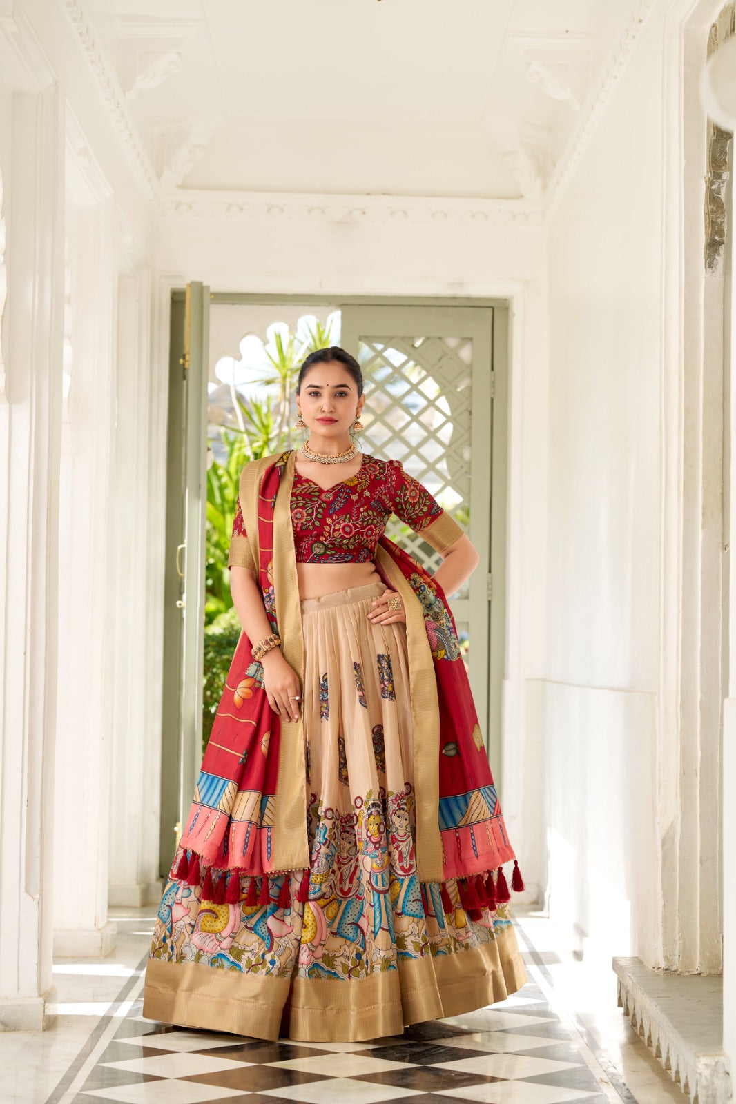 MRUDULA catalogue Fancy Semi stitched Kalamkari Lehenga Set - New arrival ready for dispatch