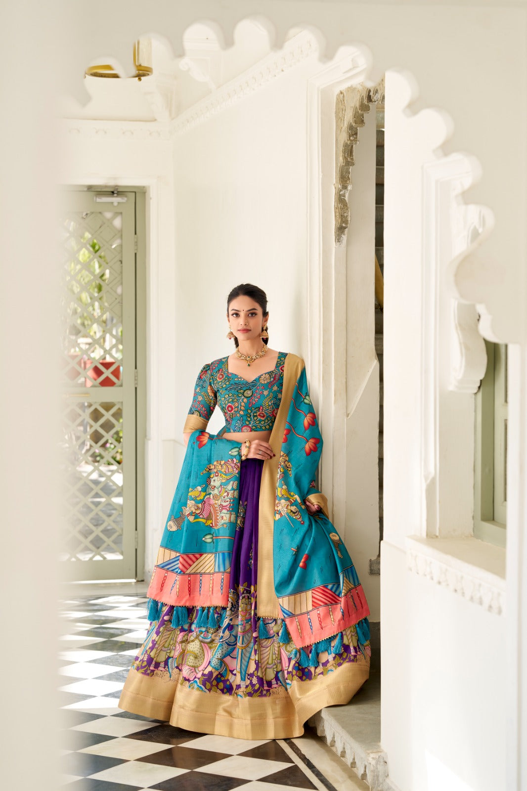 MRUDULA catalogue Fancy Semi stitched Kalamkari Lehenga Set - New arrival ready for dispatch