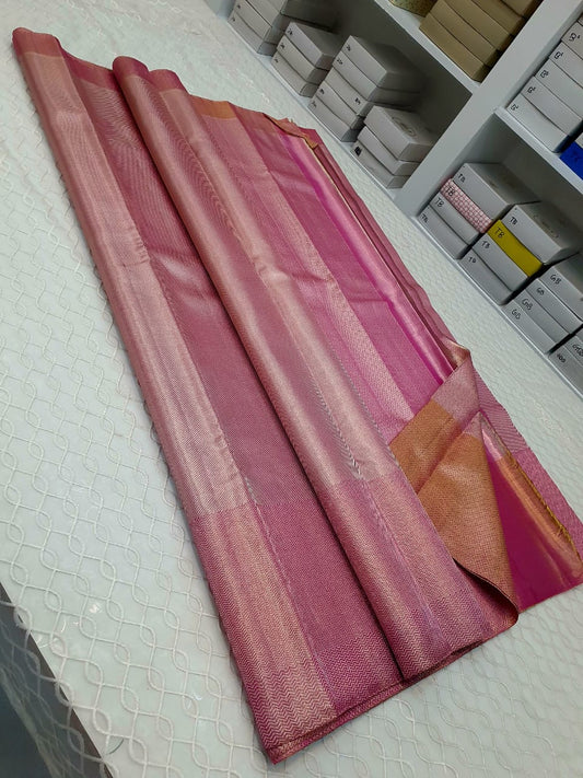 Jyothika premium saree 2 g gold zari : Kanjeevaram Pure Silk Sarees Bridal tissue Unique Colour Premium Edition