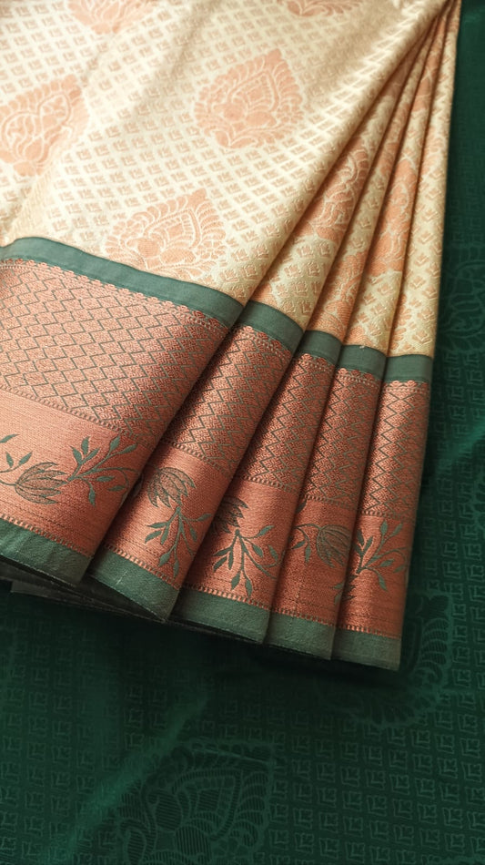 Pretty & Elegant fancy Half Saree unstitched kids -korvai contrast paavadai sattai children & teenagers