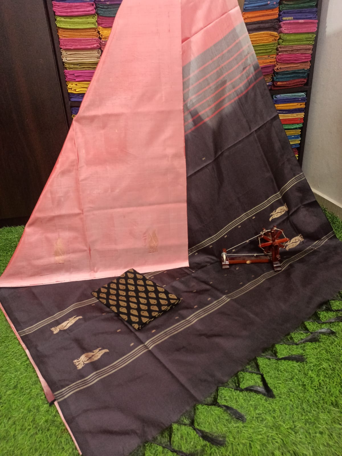 Vegan Banana Pith Silk Saree without blouse