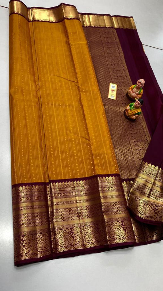 Pure Kanchipuram traditional silk saree Unique traditional design