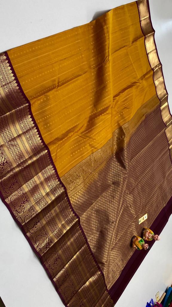 Pure Kanchipuram traditional silk saree Unique traditional design