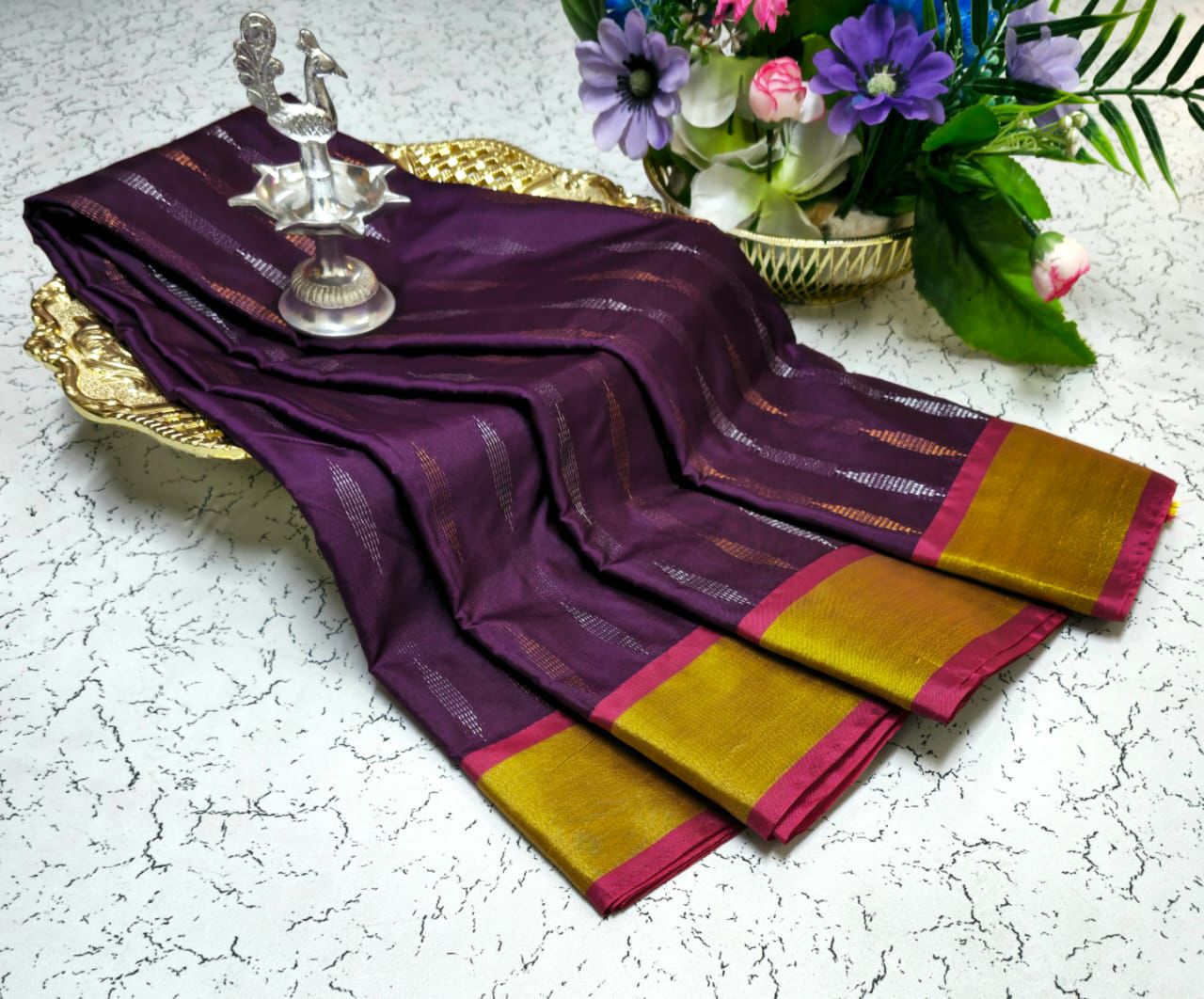 Pre-Order Uniform sarees : Weaved on Order 𝚃𝙰𝙽𝙰 1 1/2 𝚆𝙰𝚁𝙿 𝚆𝙸𝚃𝙷 75🅳 𝙺𝙰𝚁𝚂𝙸𝙷𝙼𝙰 𝚂𝙸𝙻𝙺