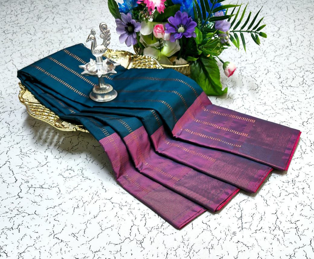 KL10240008 Made on Order Uniform Sarees 𝚃𝙰𝙽𝙰 1 1/2 𝚆𝙰𝚁𝙿 𝚆𝙸𝚃𝙷 75🅳 𝙺𝙰𝚁𝚂𝙸𝙷𝙼𝙰 𝚂𝙸𝙻𝙺