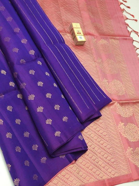 Pure Handloom Kanchivaram soft silk saree