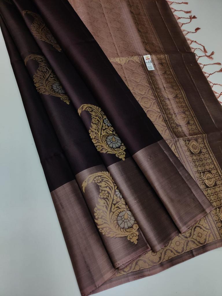 Pure handloom soft silk saree : Silkmark certified