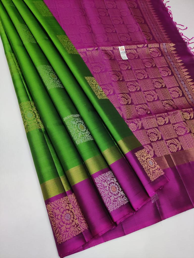 Pure handloom soft silk saree : Silkmark certified