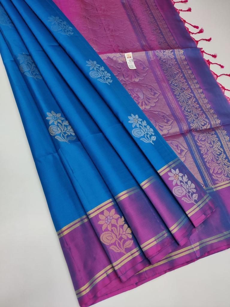 Pure handloom soft silk saree : Silkmark certified