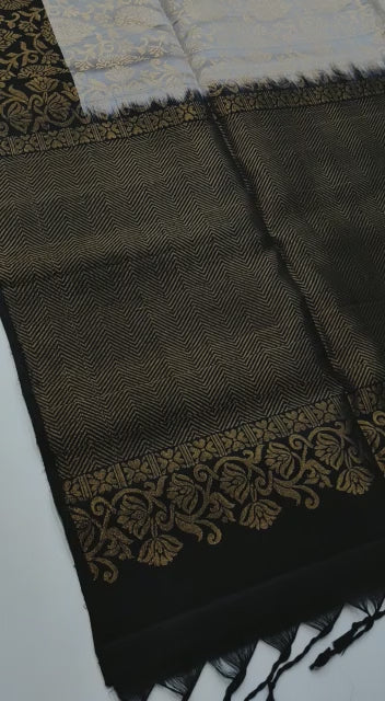 Pure Handloom Double Warp Turning Soft Silk Saree