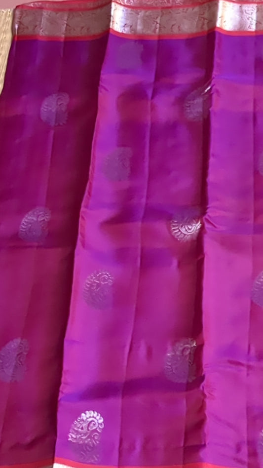 Beautiful pure Kanchipuram silk saree unique design