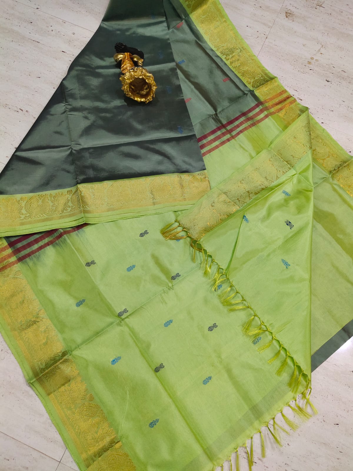 Bright Bold and Beautiful Vegan Saree with blouse 🍀