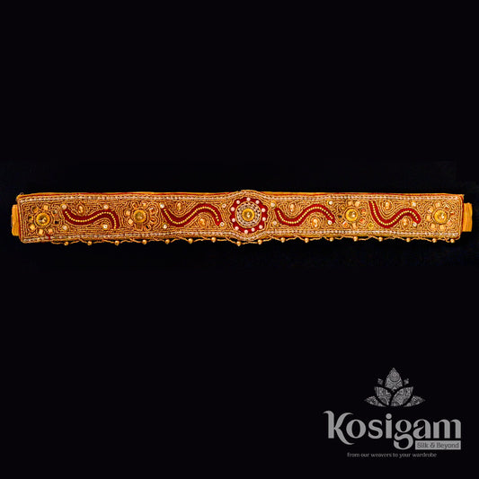 Maggam work waist belts for silk sarees