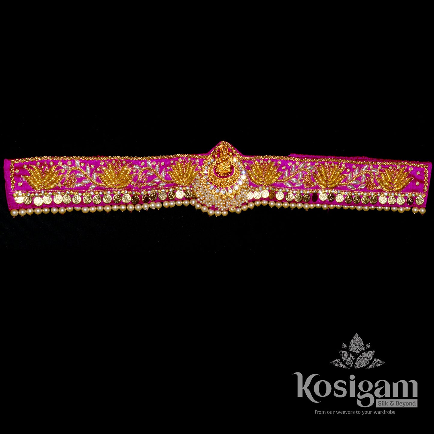 Maggam work waist belts for silk sarees