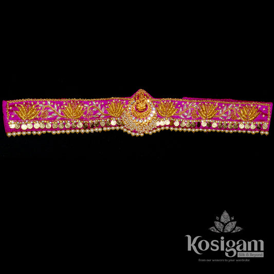 Maggam work waist belts for silk sarees