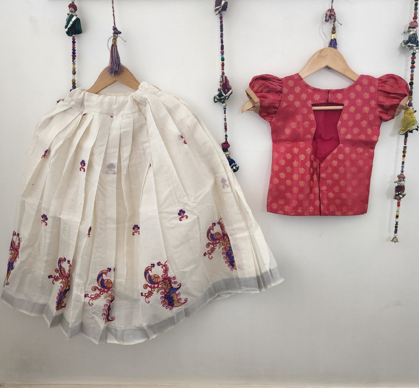 Cotton Lehenga with banarasi top : 6 to 8 years ethnic & summer wears