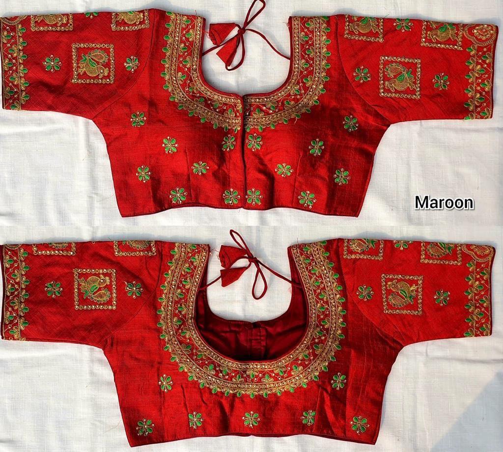 Traditional Grand 'Ready to Wear' designer blouse (Size: 38 plus or minus alterable margin with front open hook)