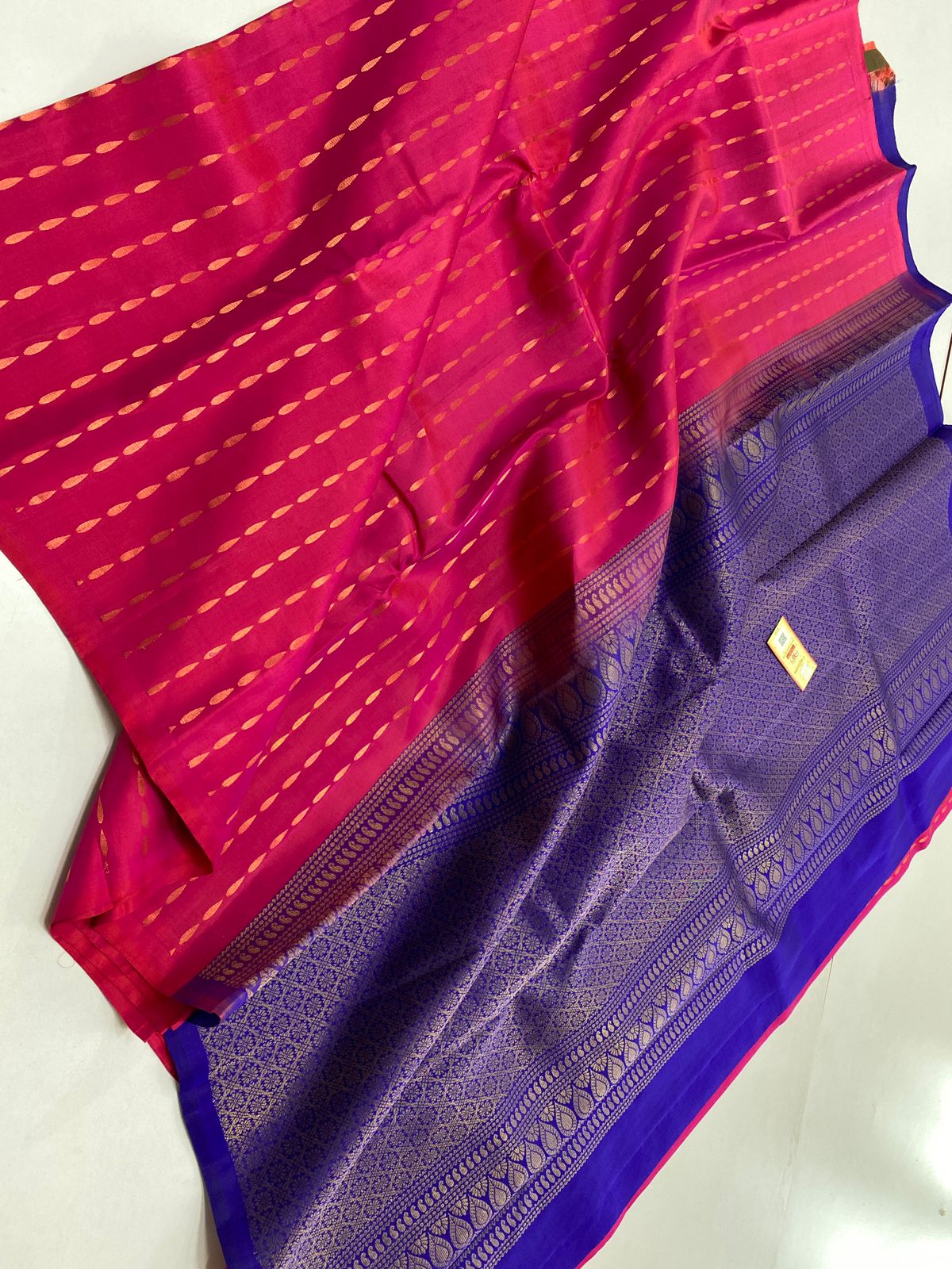 Pure kanchipuram traditional soft silk handloom saree with allover design