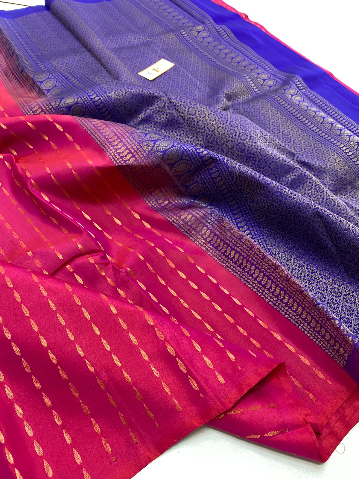 Pure kanchipuram traditional soft silk handloom saree with allover design