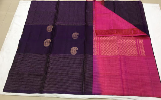 Beautiful pure Kanchipuram silk saree unique design