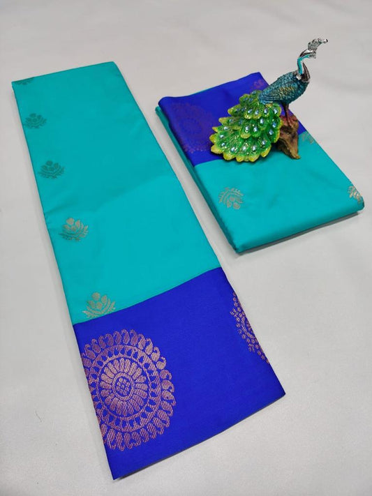 Blue Silk Cotton Saree