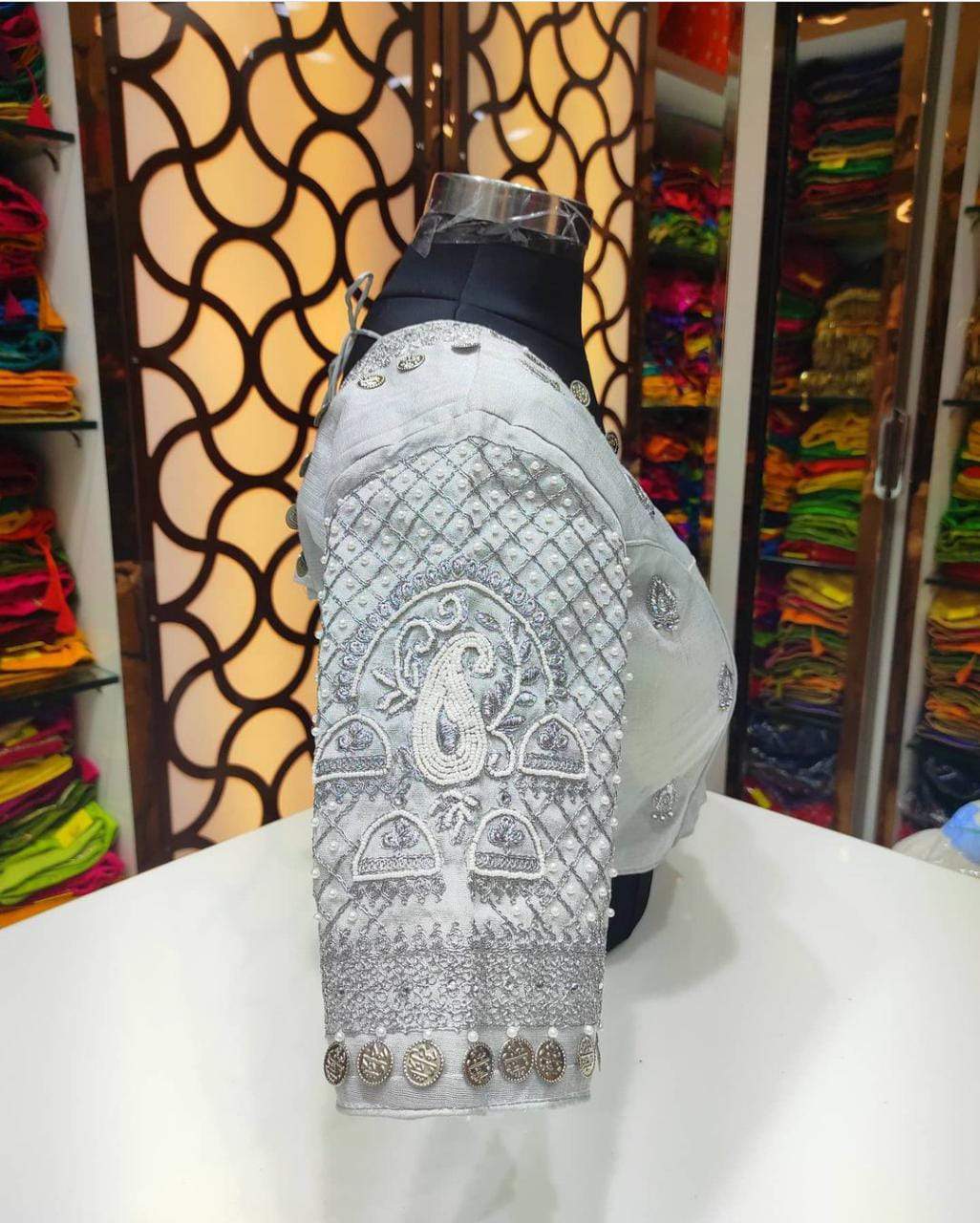 Maggam work designer blouse - Pattu Saree Blouse -Maggam work blouse - –  Nihira