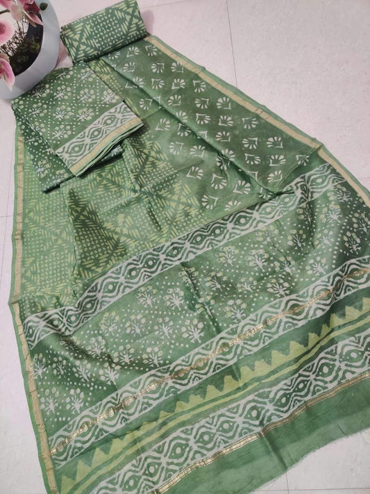 Chanderi Silk Suit Material - Unstitched
