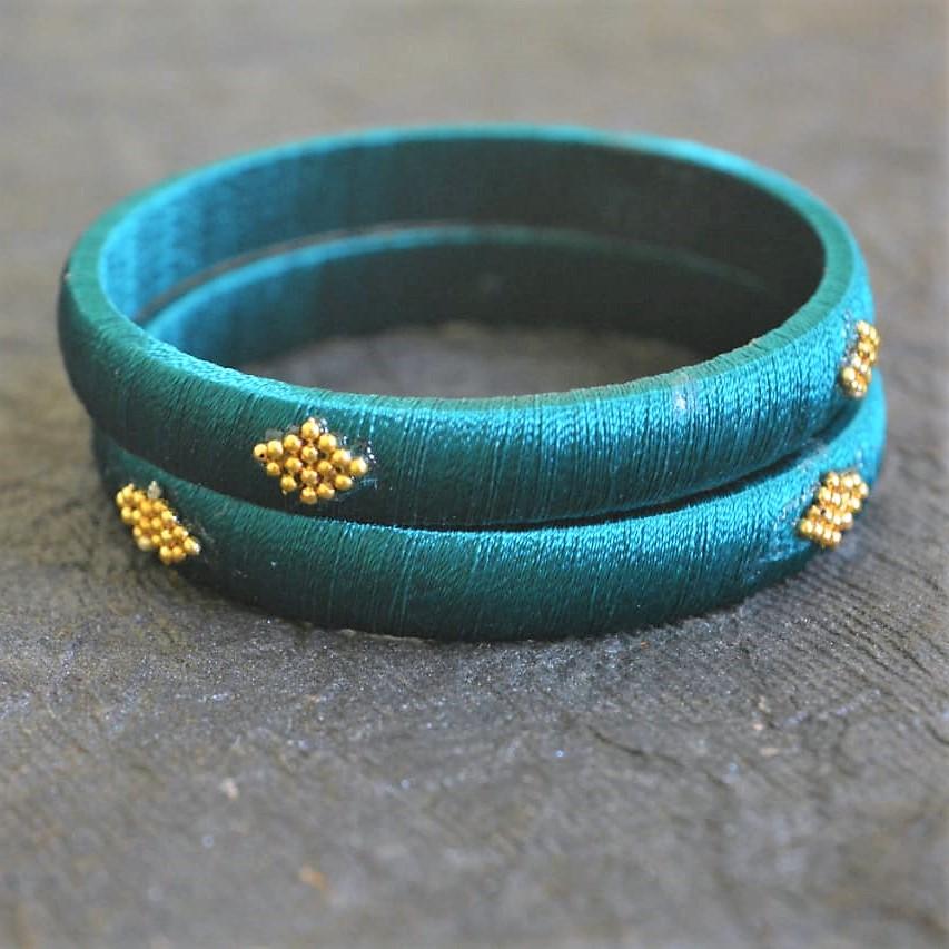 Multi Colour Silk Thread Bangles (9 different colors available)