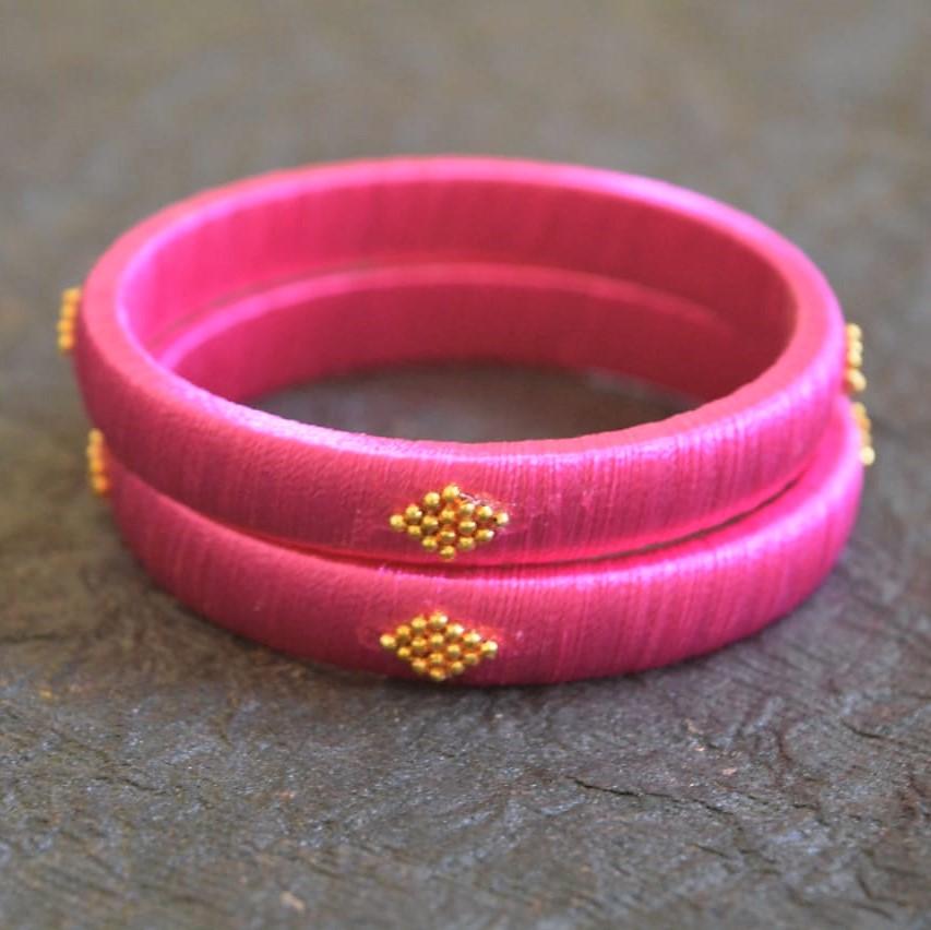 Multi Colour Silk Thread Bangles (9 different colors available)