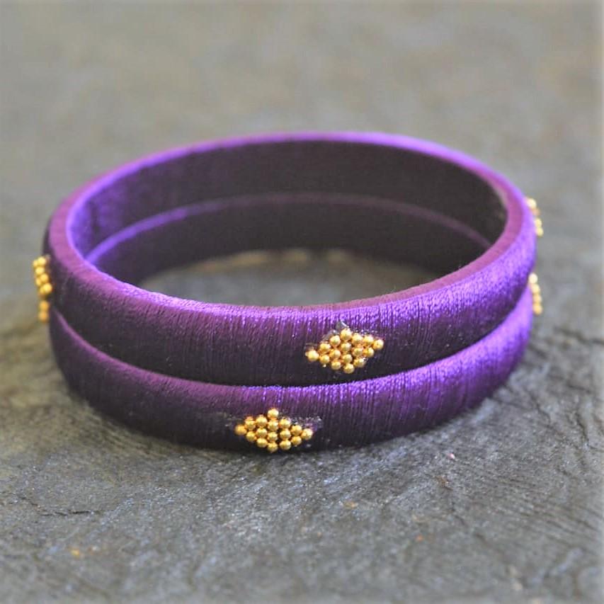 Multi Colour Silk Thread Bangles (9 different colors available)