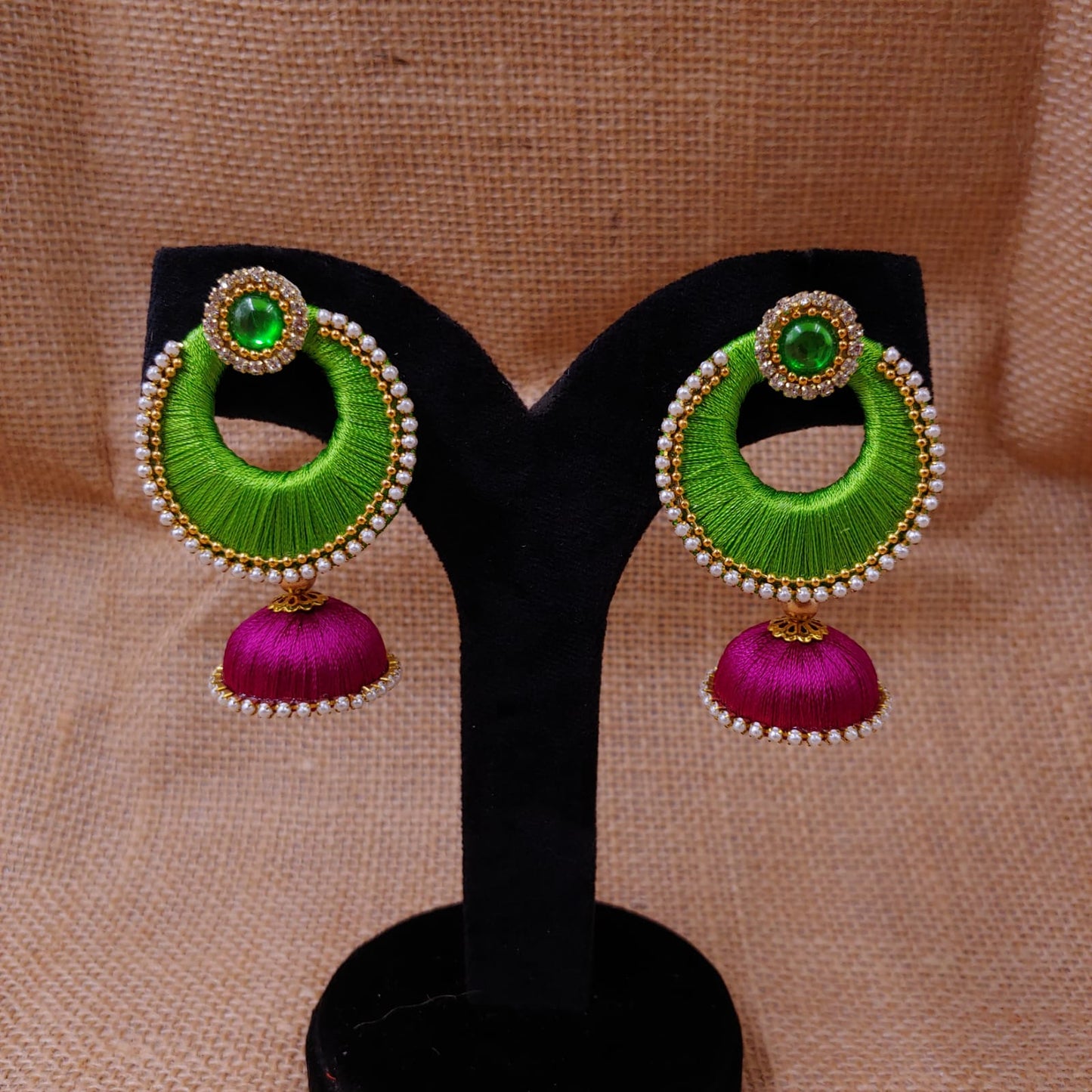 Silk Thread Jhumkas