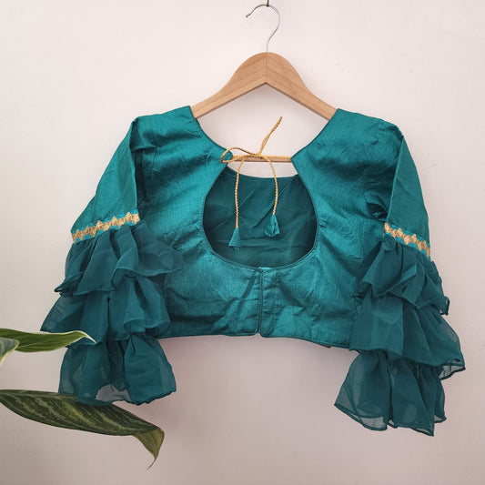 Designer 'Ready to Wear' designer blouse (Size: 38 plus or minus alterable margin with front open hook)